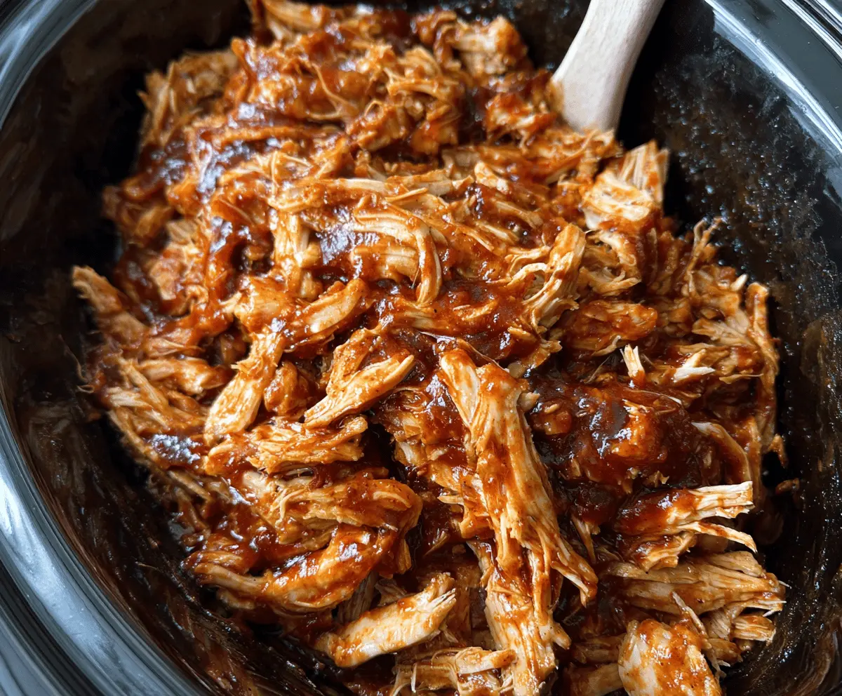 Easy Crockpot BBQ Pulled Chicken Recipe