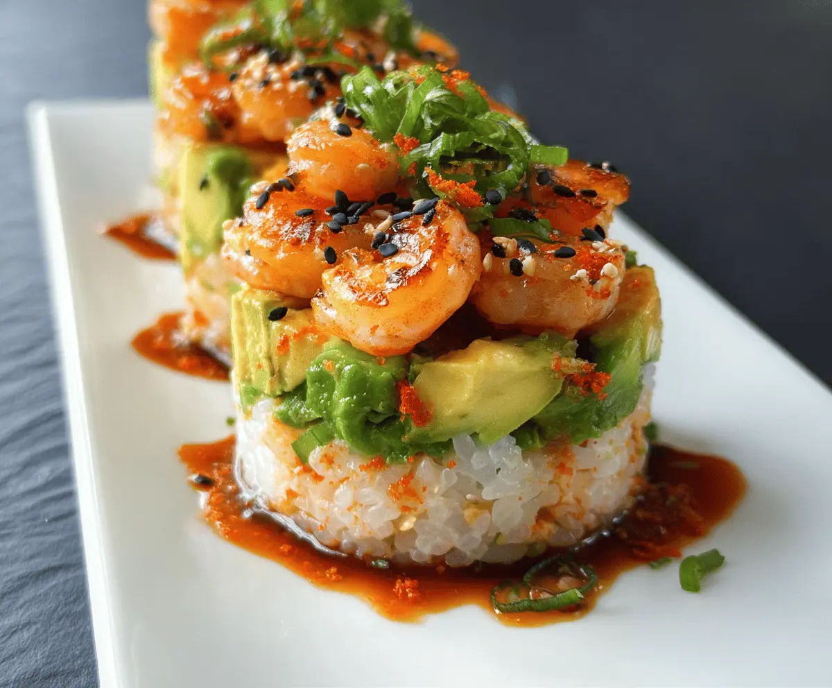Easy Spicy Shrimp Sushi Stacks Recipe