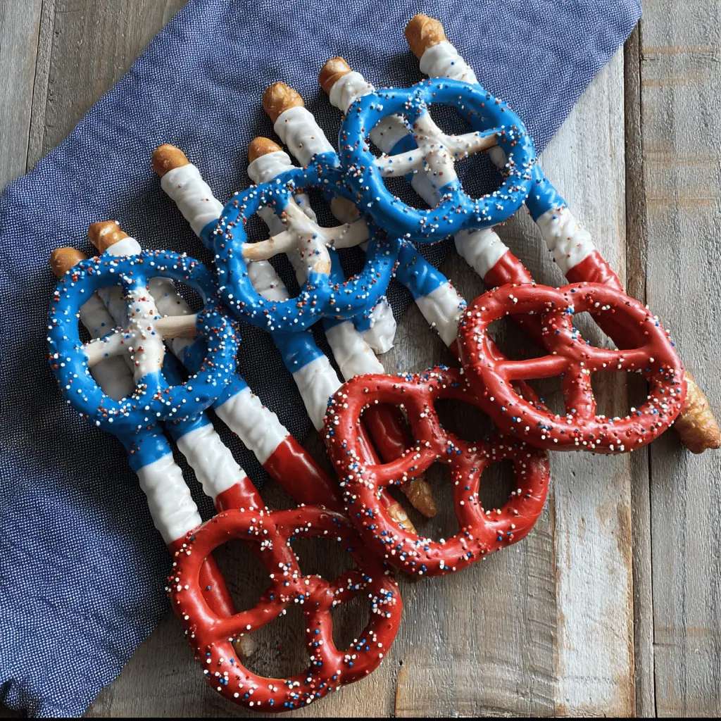 Easy Patriotic Pretzels for 4th of July Snacks