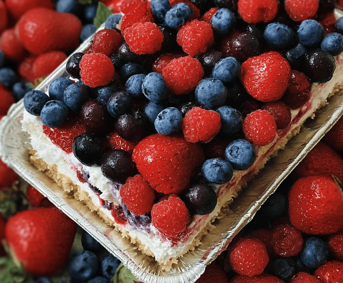 Red White and Blue Mixed Berry Dessert Recipe