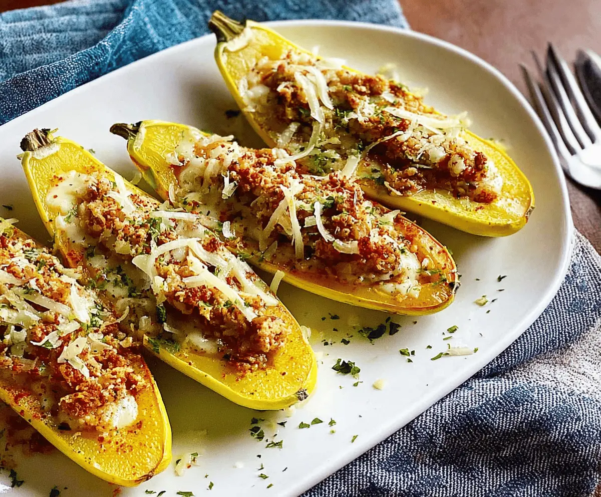 Easy Cheesy Stuffed Yellow Squash Recipe
