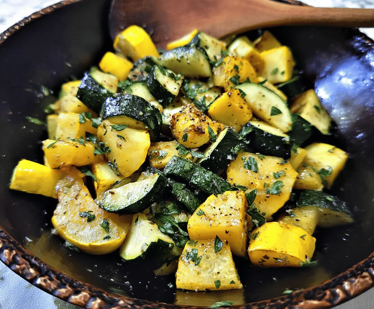 Low Carb Garlic Butter Zucchini and Yellow Squash Sauté