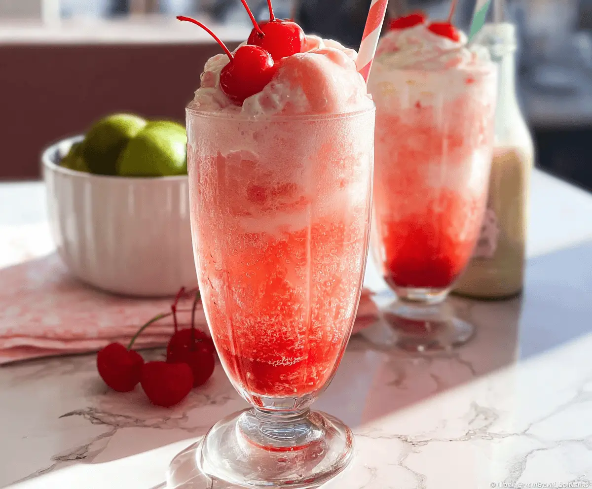 Easy Shirley Temple Ice Cream Float Recipe
