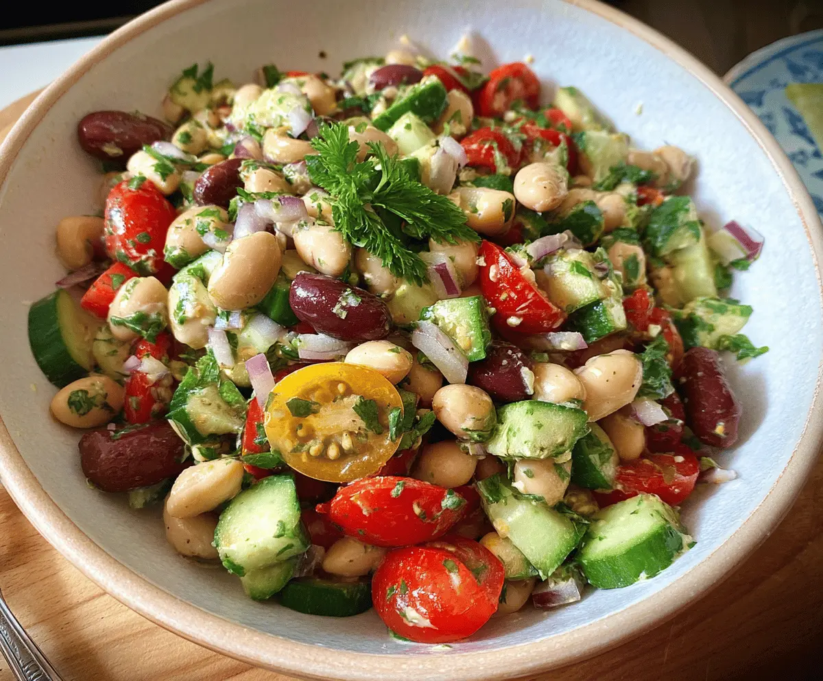 Easy Mediterranean Bean Salad Recipe for Healthy Meals