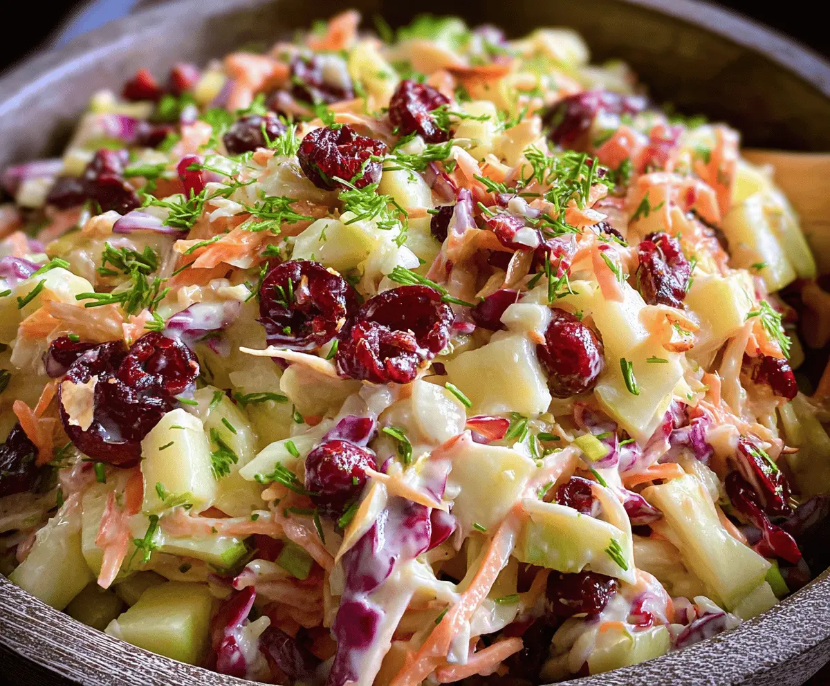 Crunchy Cranberry Apple Coleslaw Recipe