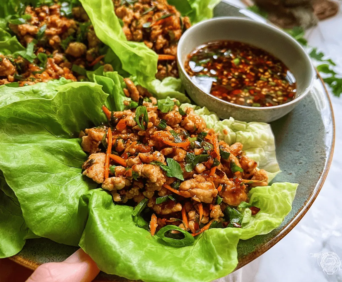 Easy Thai Chicken Lettuce Wraps Recipe