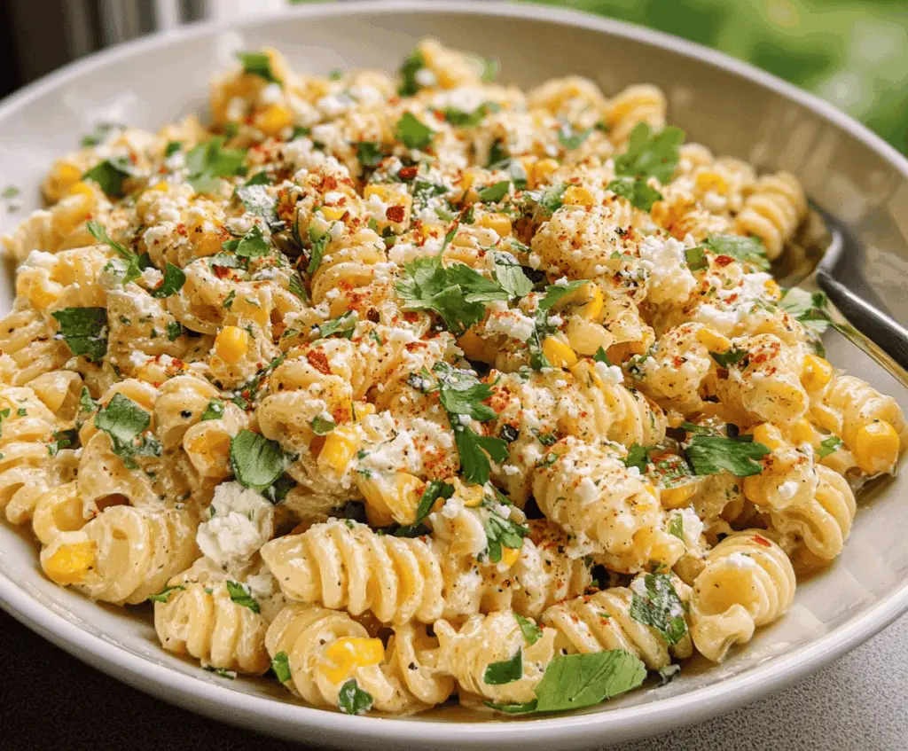 Creamy Mexican Street Corn Pasta Salad
