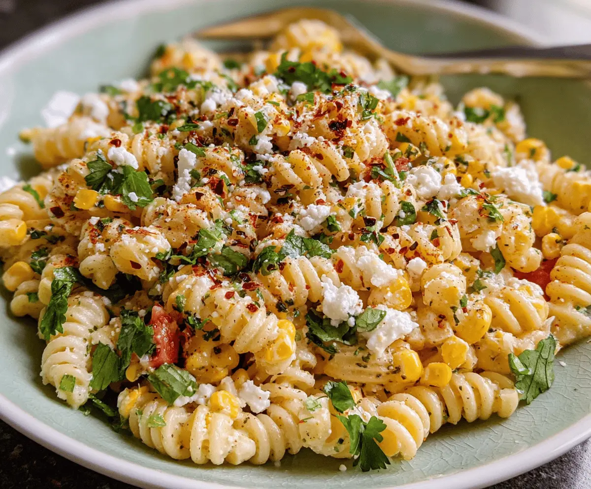 Creamy Mexican Street Corn Pasta Salad