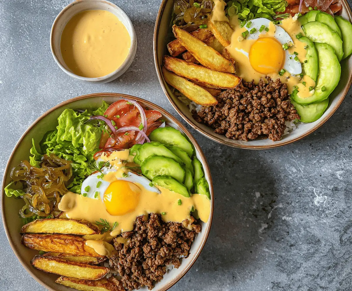 Healthy Burger Bowls Recipe for Easy Meal Prep