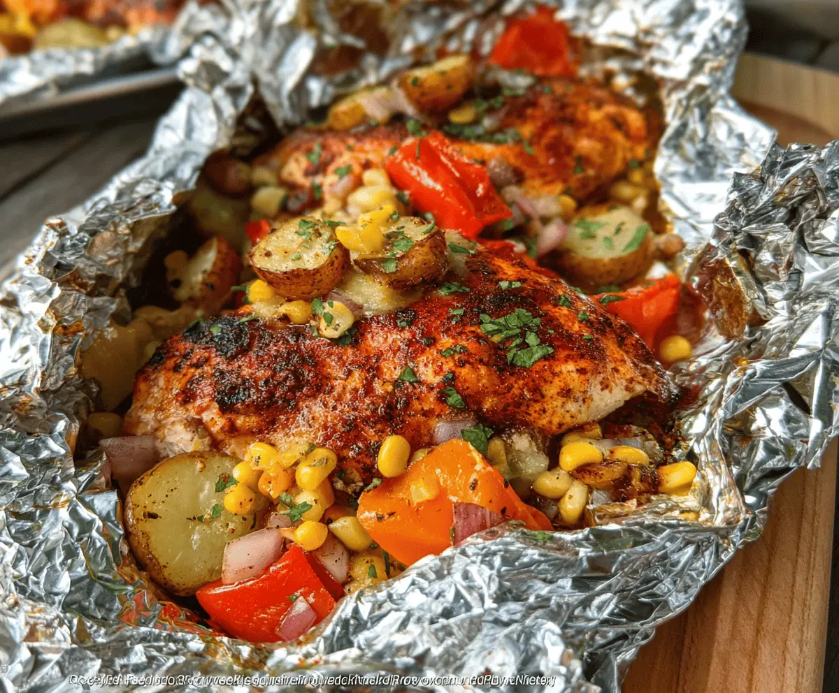 Easy Santa Fe Chicken Foil Packets Recipe