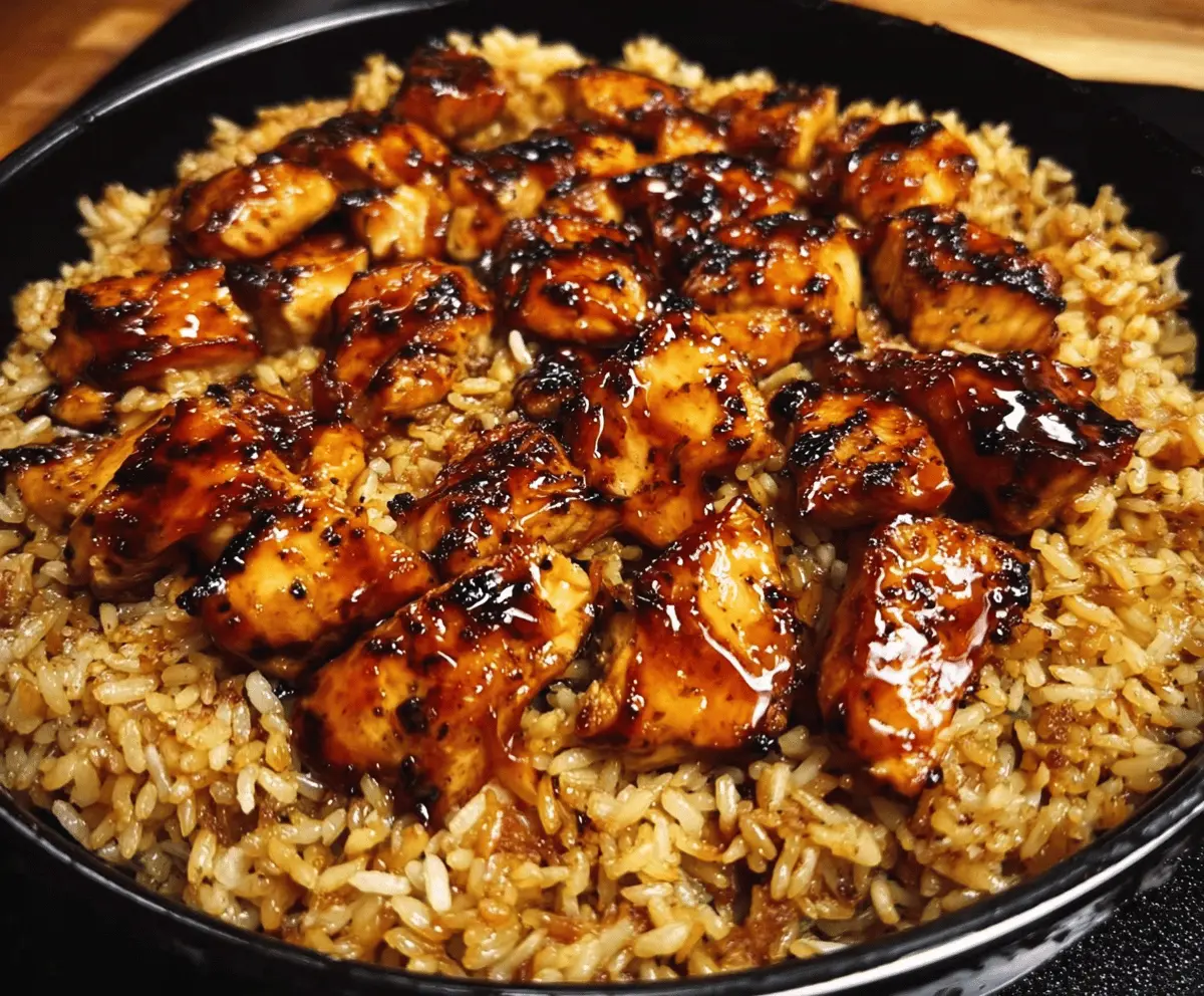 Easy One-Pan Honey BBQ Chicken and Rice