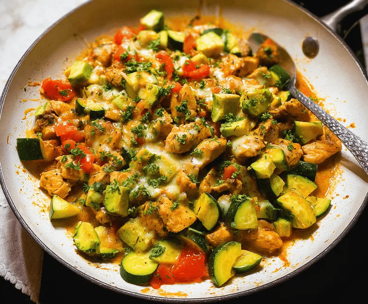 Easy Tex Mex Chicken and Zucchini Skillet