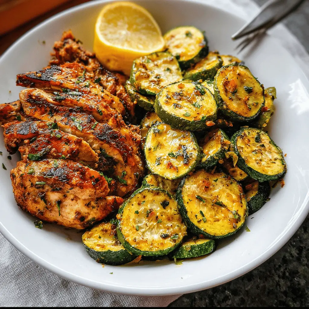 Easy Asado Chicken with Zesty Lemon Zucchini