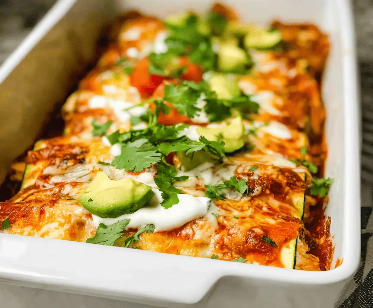 Easy Keto Chicken Enchiladas with Zucchini – Low Carb Dinner