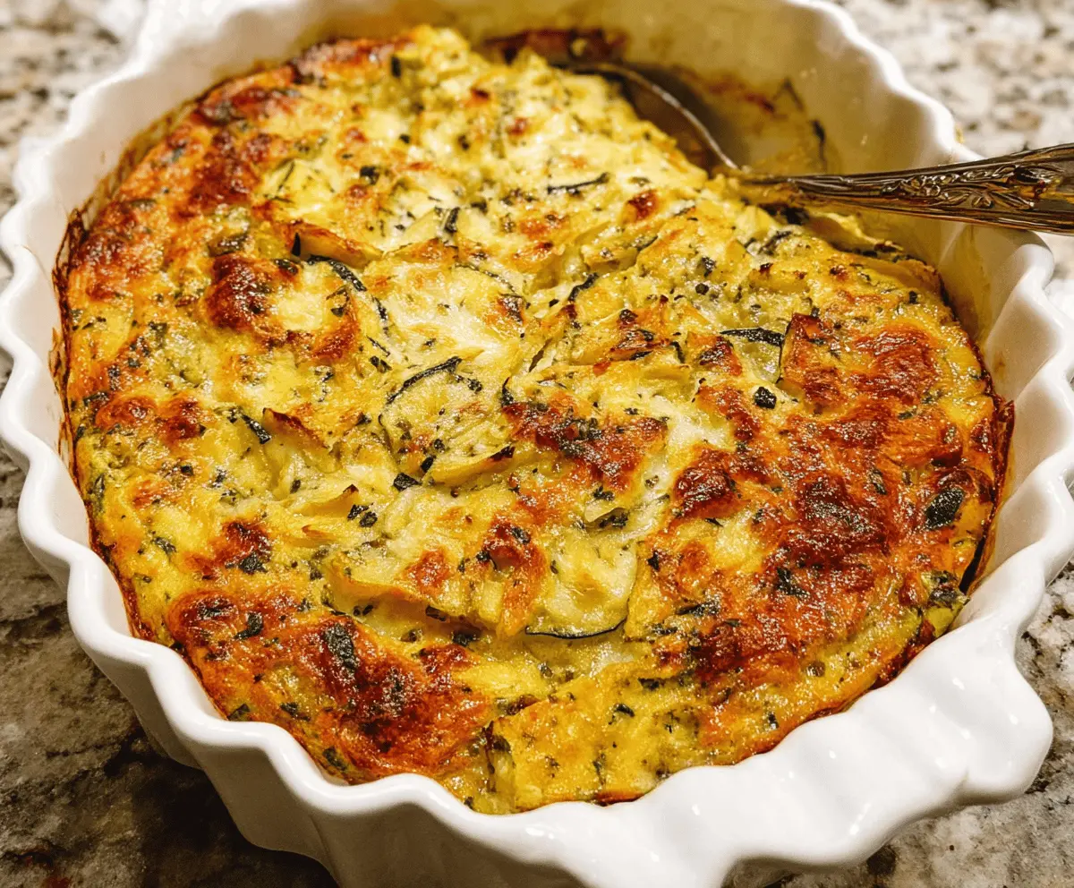 Cheesy Zucchini Squash Casserole Recipe