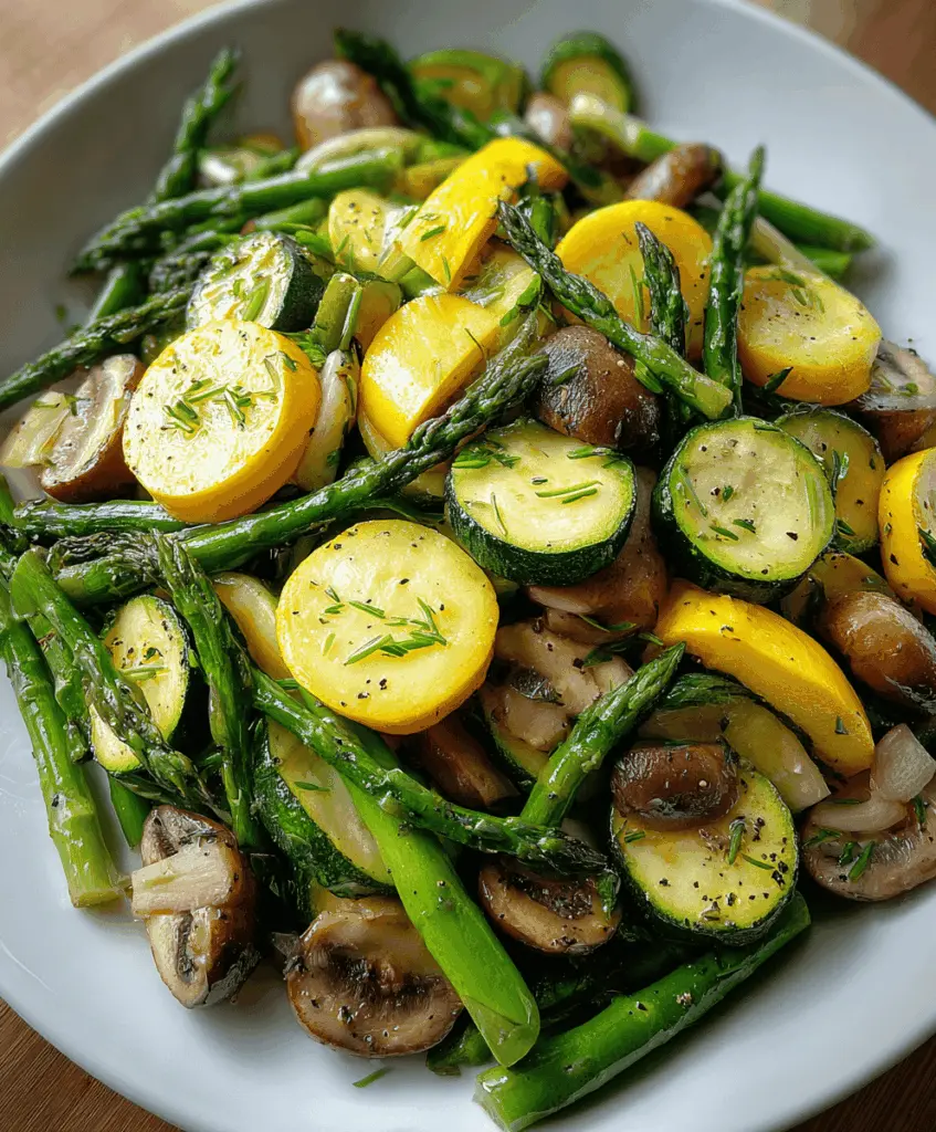 Flavorful Asparagus with Zucchini and Summer Squash