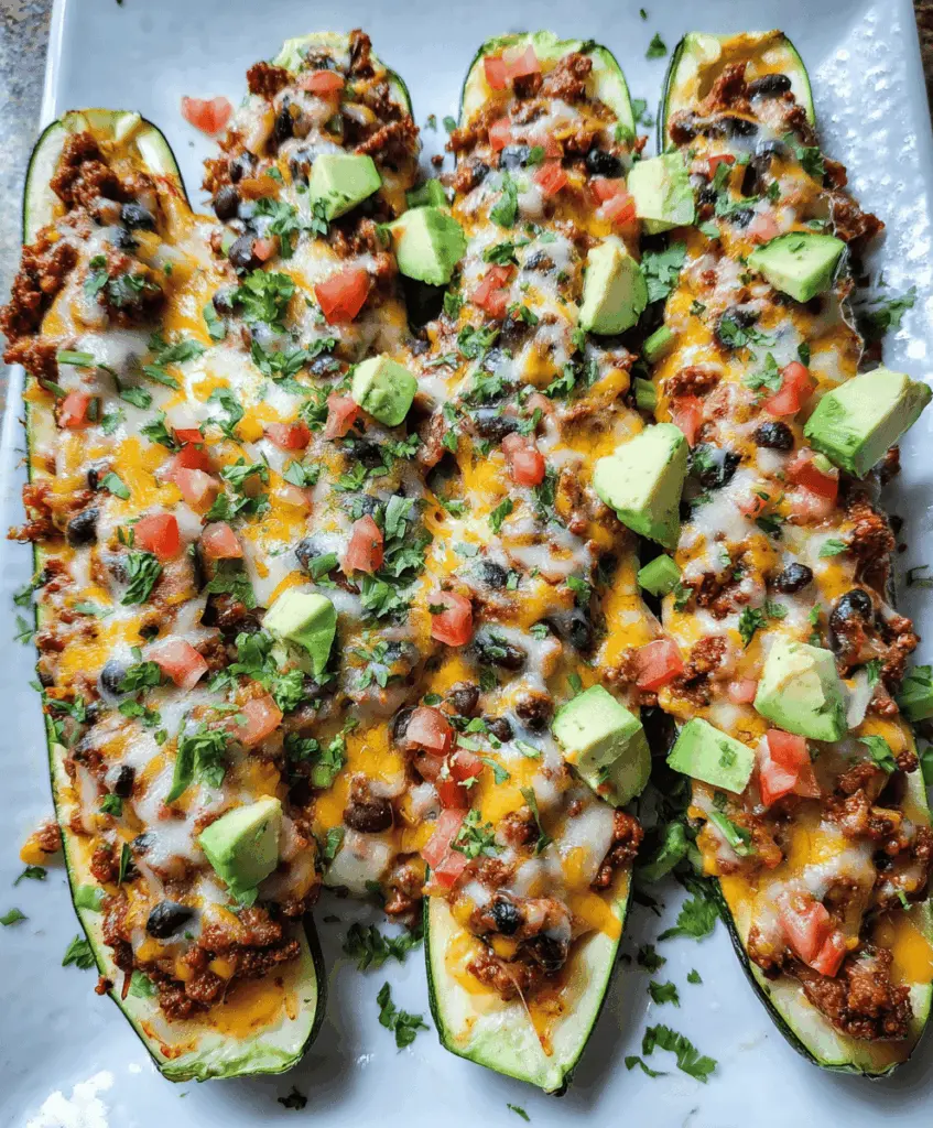 Easy Taco Stuffed Zucchini Boats Recipe