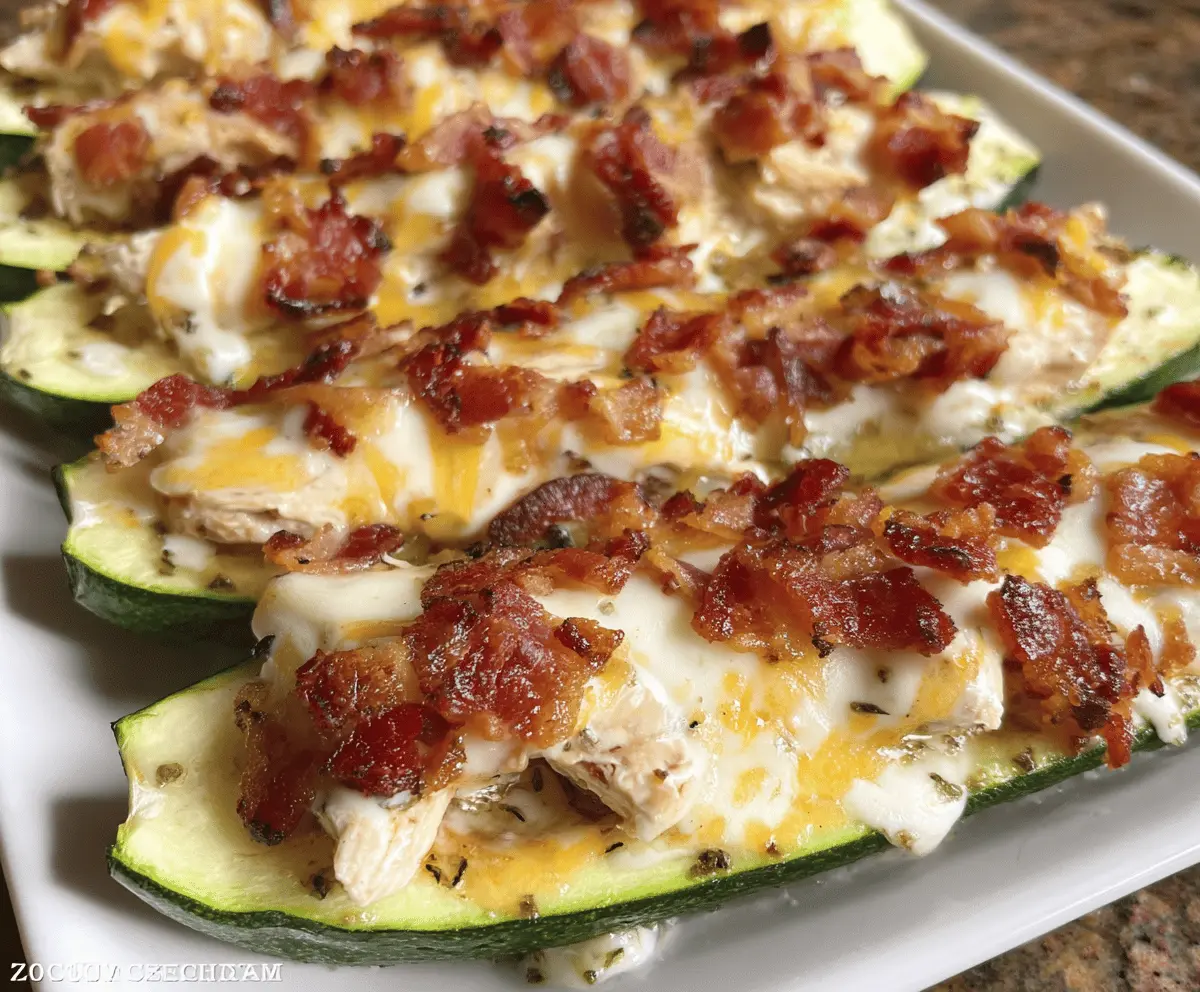 Easy Chicken Bacon Ranch Zucchini Bake