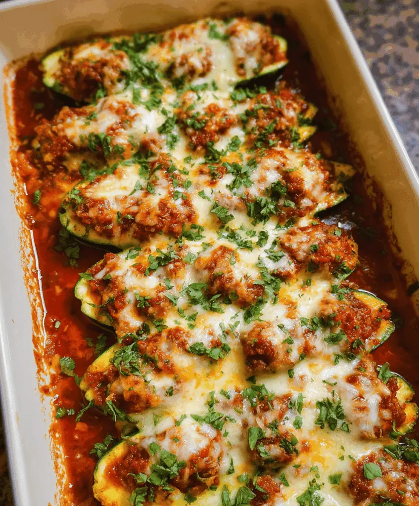Easy Lasagna-Stuffed Zucchini Recipe