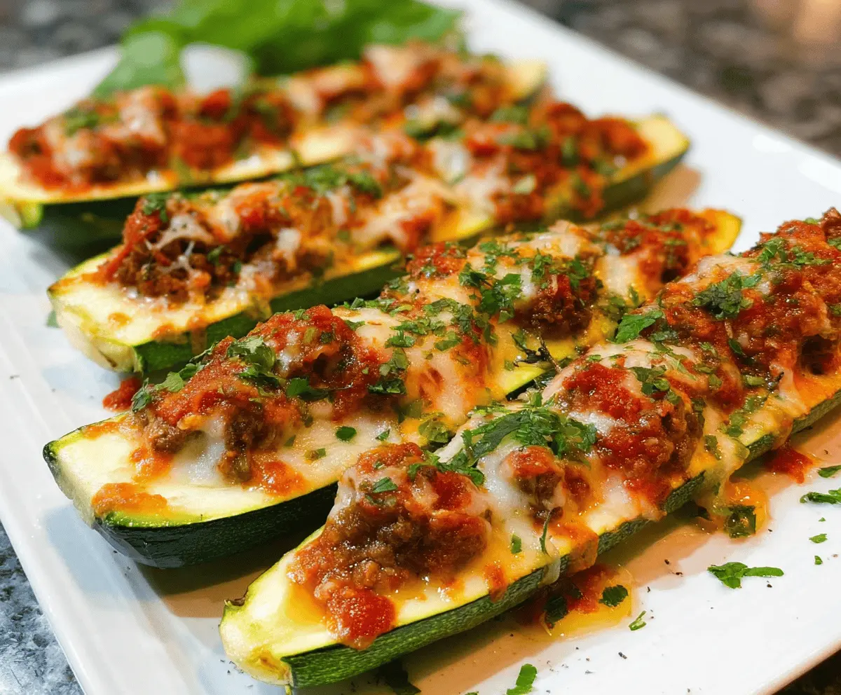 Easy Savory Stuffed Zucchini Boats Recipe
