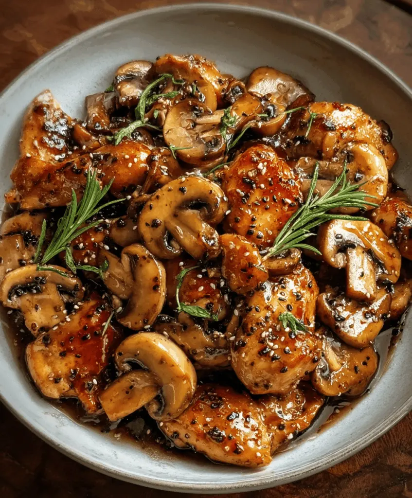 Easy Black Pepper Chicken With Mushrooms Recipe