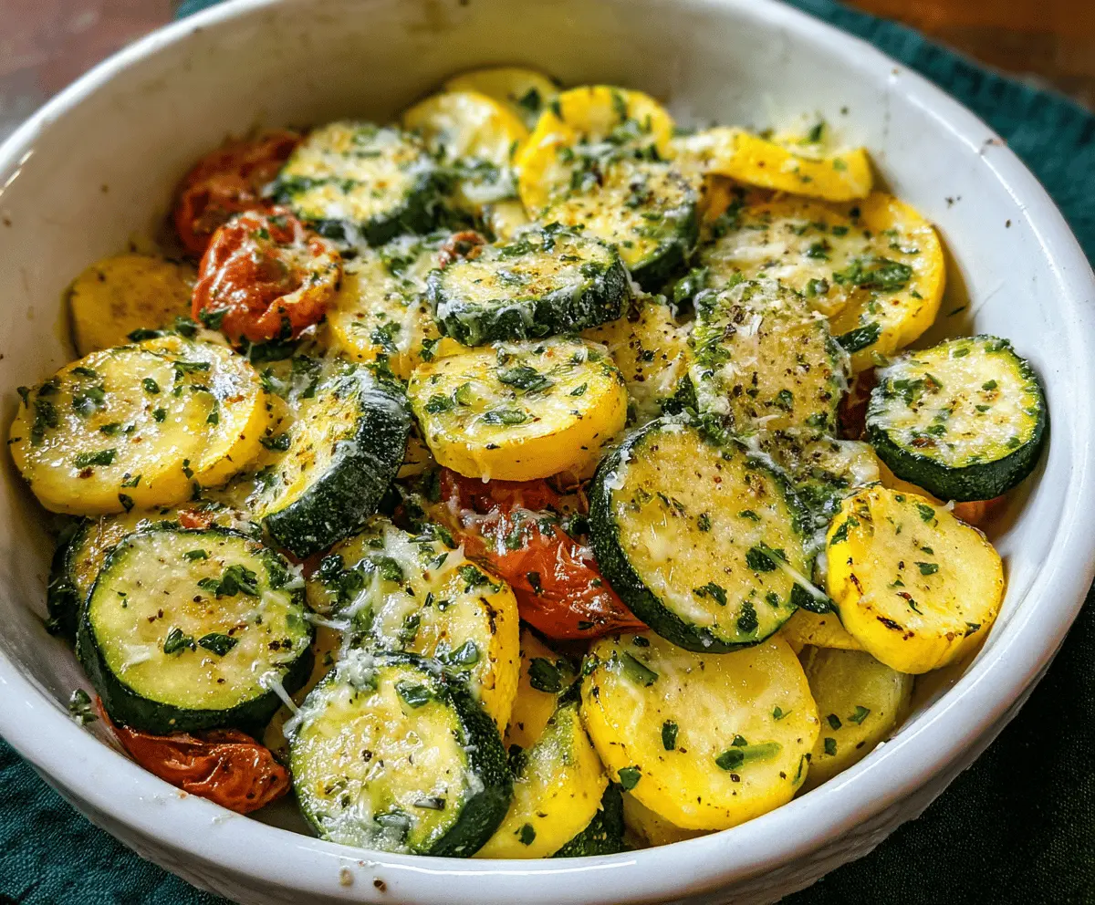 Easy Garlic Parmesan Zucchini and Squash Medley