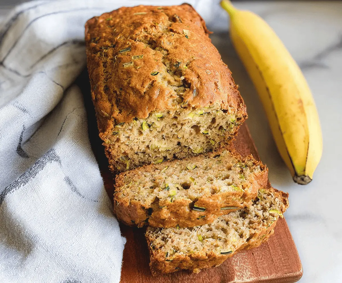 Moist Zucchini Banana Bread Recipe