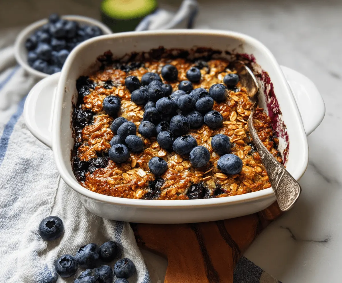 Healthy Zucchini Blueberry Baked Oatmeal Recipe