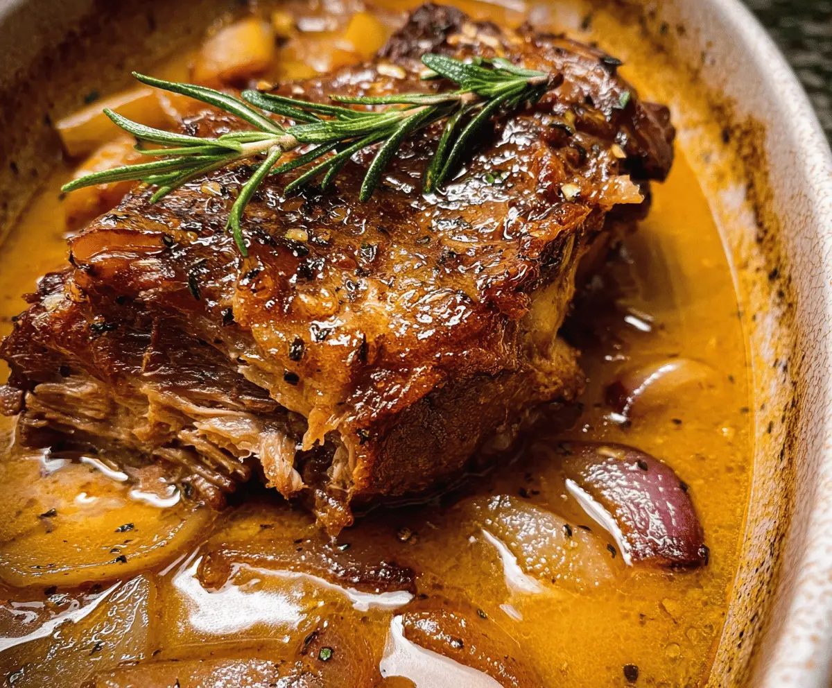 Easy Apple Cider Braised Pork Shoulder Recipe