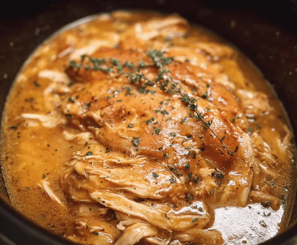 Easy Slow Cooker Chicken and Gravy Recipe
