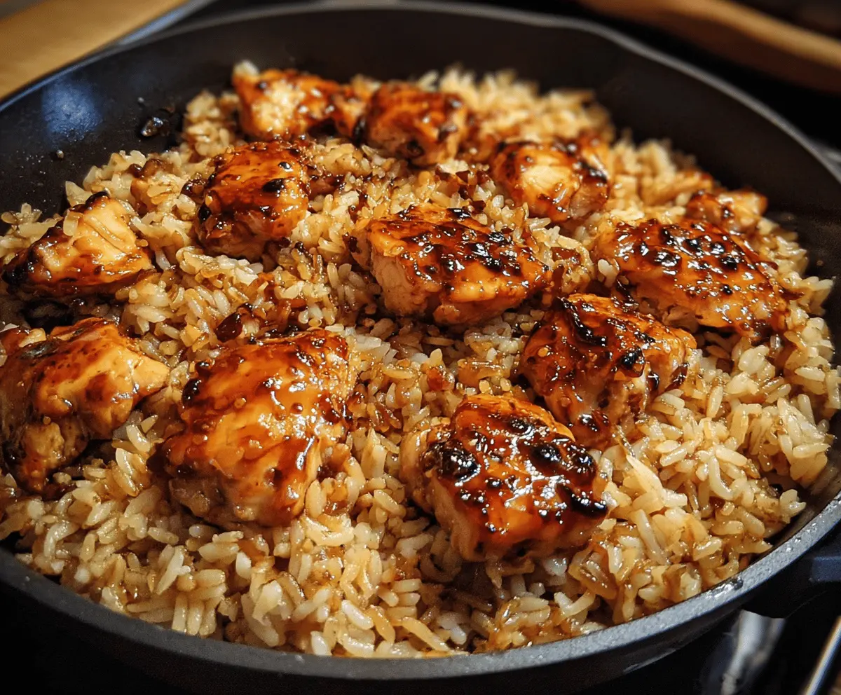 Easy One-Pan Honey BBQ Chicken and Rice