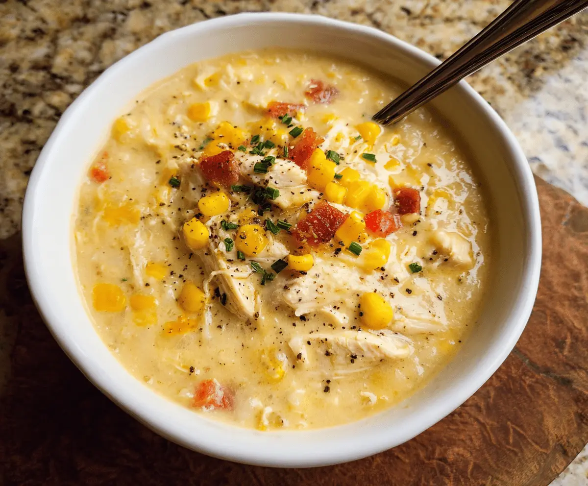 Easy Crockpot Chicken Corn Chowder Recipe