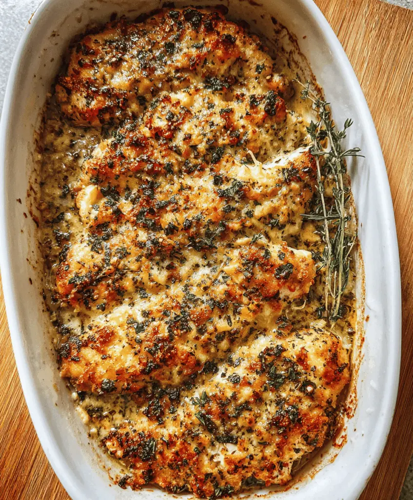 Easy Garlic Parmesan Chicken Bake Recipe