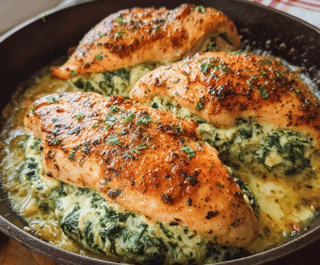 Easy Spinach Stuffed Chicken Breasts Recipe