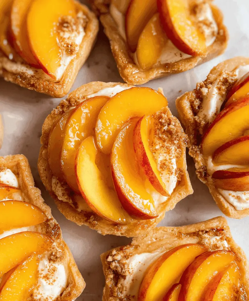 Mini Peach and Cream Cheese Tart Recipe
