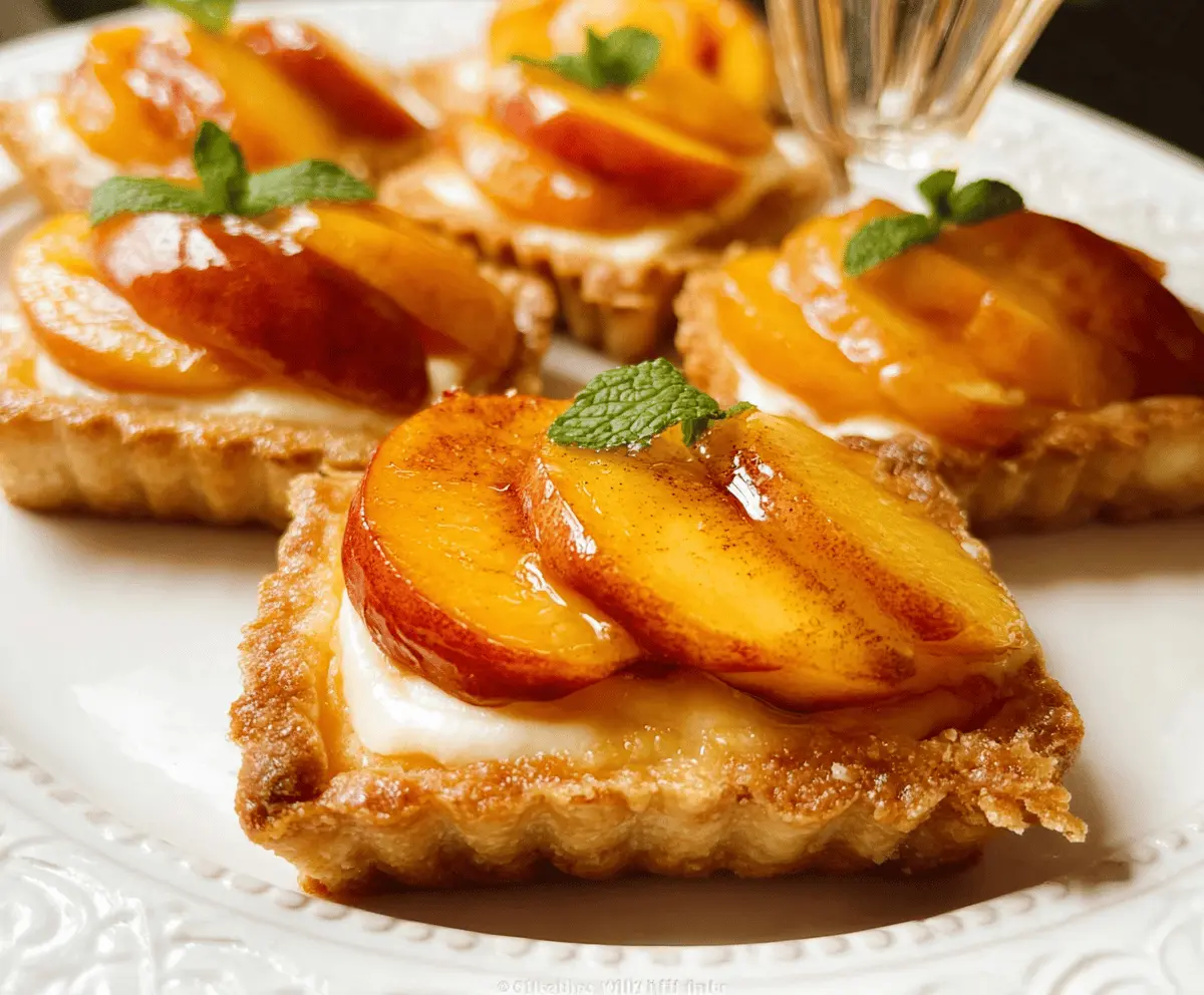 Mini Peach and Cream Cheese Tart Recipe