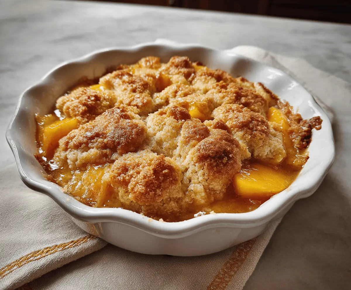 Easy Southern Peach Cobbler Recipe with Fresh Peaches