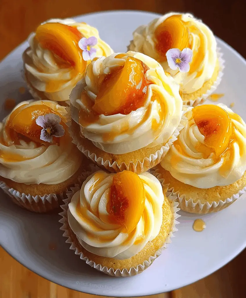 Honey Peach Cream Cheese Cupcakes Recipe