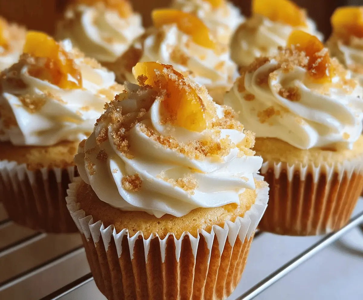 Honey Peach Cream Cheese Cupcakes Recipe