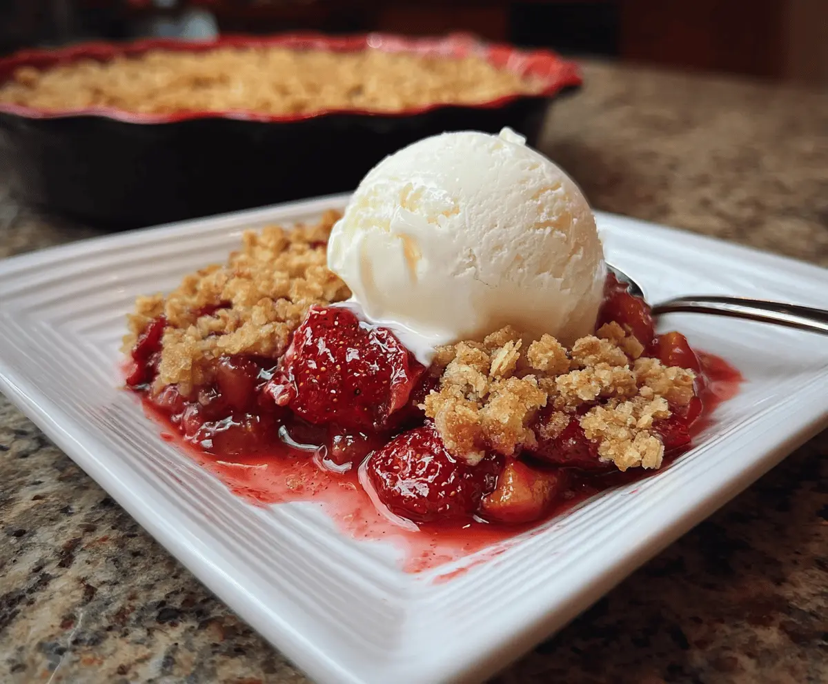 Easy Strawberry Peach Crisp Recipe