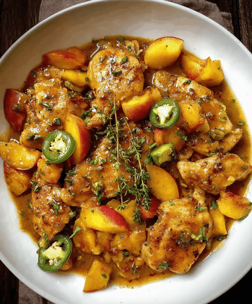 Sweet and Spicy Jalapeno Peach Chicken Recipe