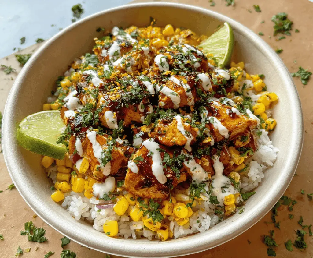 Easy Street Corn Chicken Rice Bowl Recipe