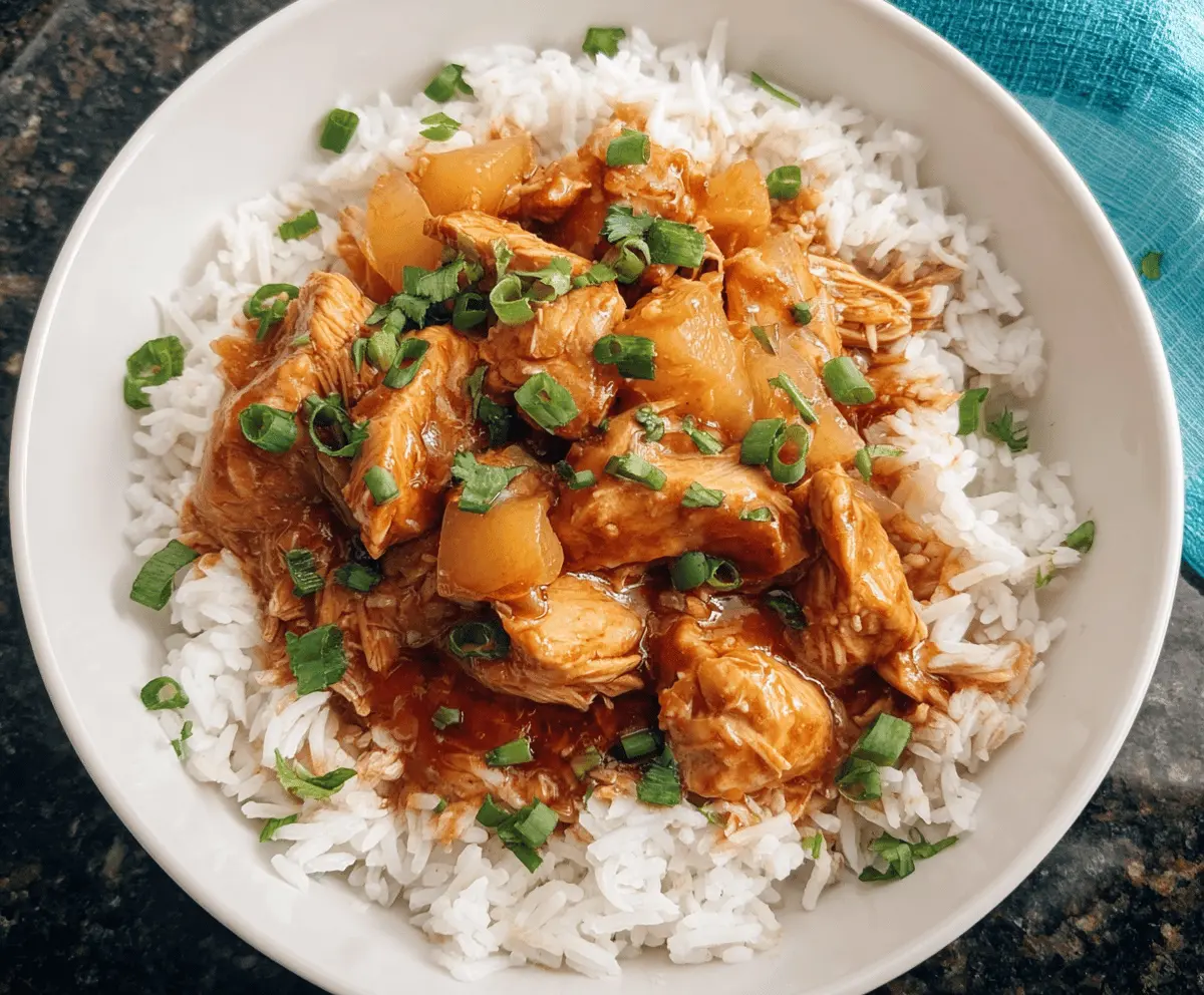 Easy Sweet Hawaiian Crockpot Chicken Recipe
