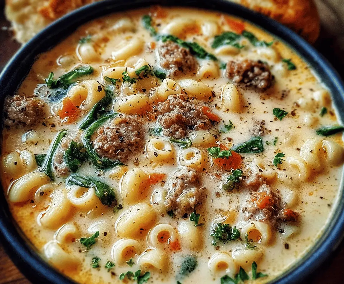 Creamy Parmesan Italian Sausage Soup Recipe