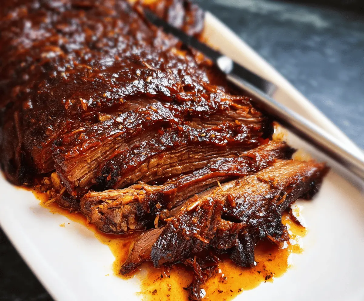 Easy Slow Cooker BBQ Beef Brisket Recipe