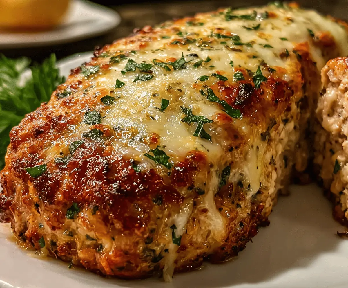Garlic Parmesan Chicken Meatloaf Recipe