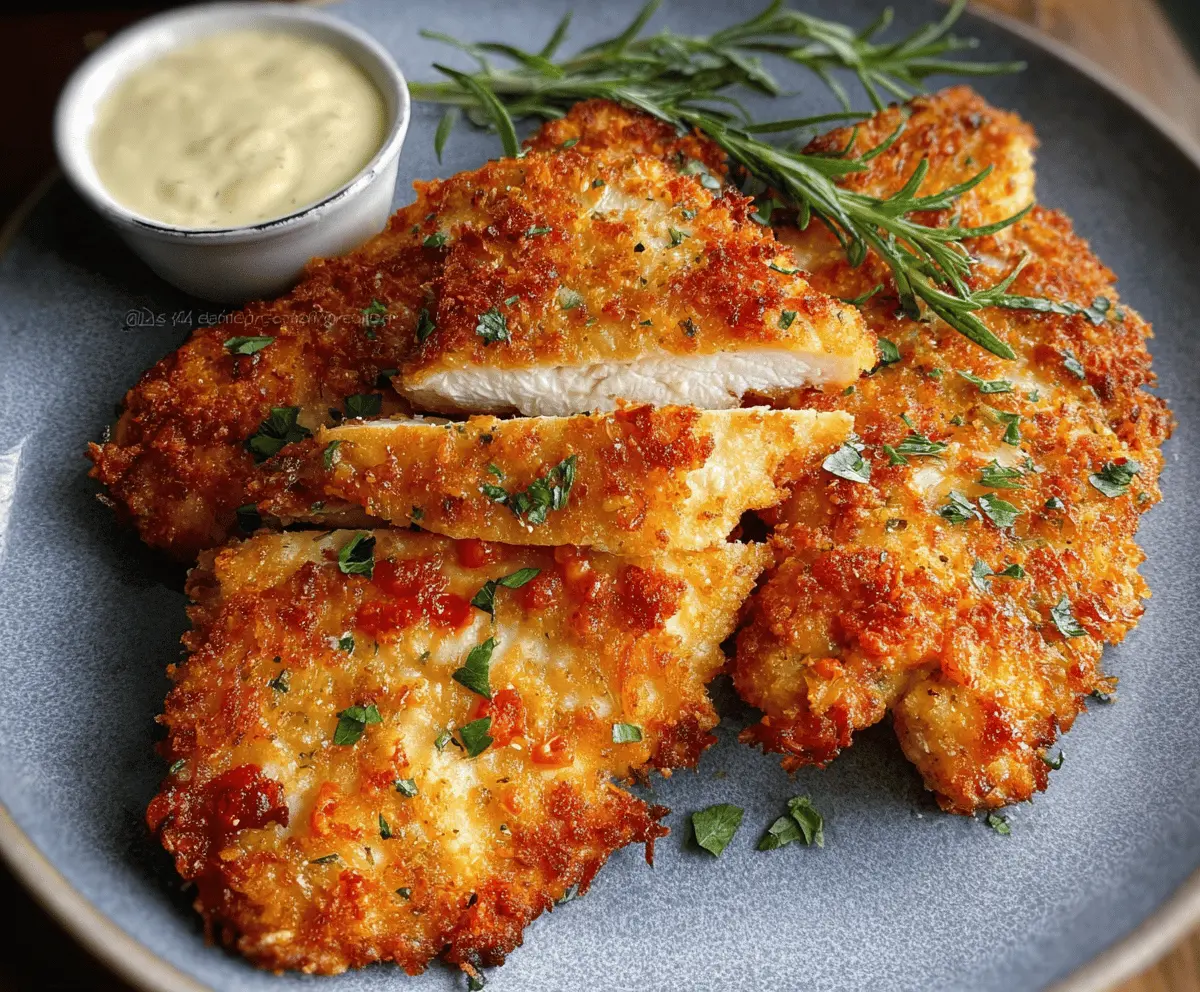 Crispy Air Fryer Parmesan Chicken with Mayo