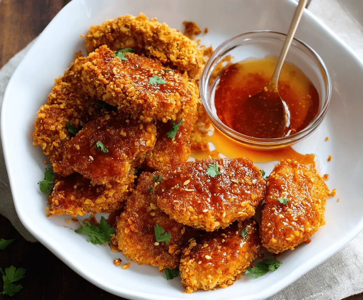 Baked Crunchy Hot Honey Chicken Bites