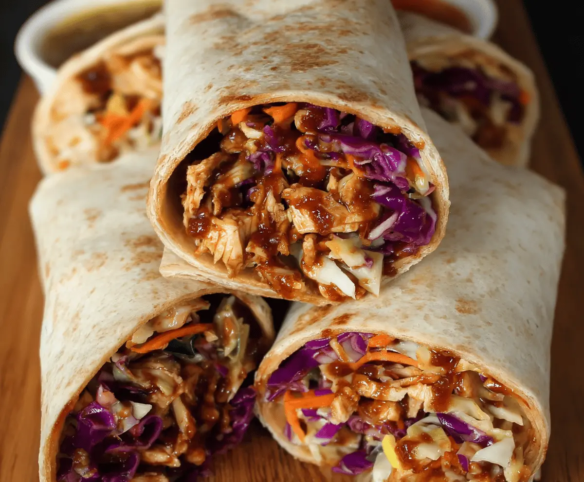 BBQ Chicken Coleslaw Wrap Delight