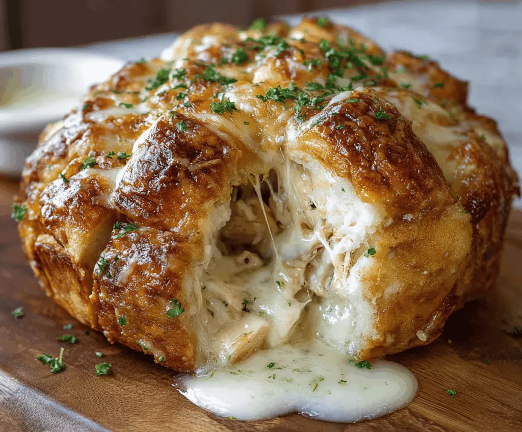 Chicken Alfredo Monkey Bread Creation
